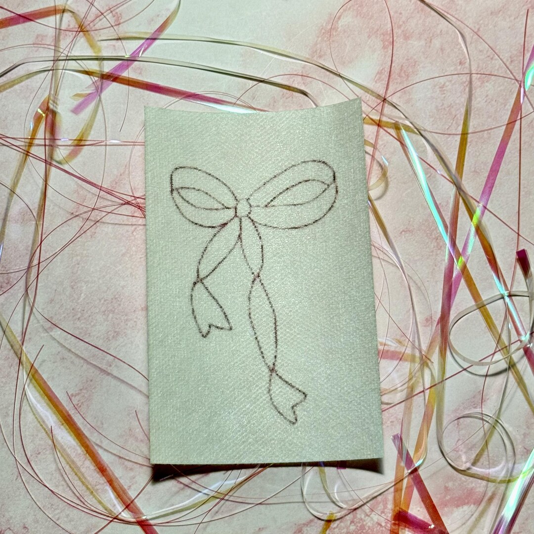 Bow Embroidery Pattern Beaded Cocktail Design Template Beginner Stick ...