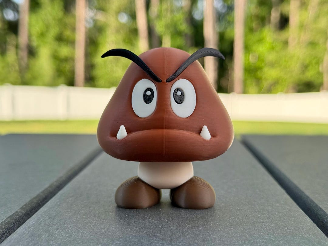 Super Mario Goomba Desk Art, Gamer Decor, Retro Collectable