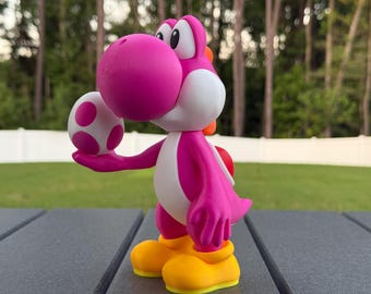 Super Mario Yoshi (Rosa) - Decoración de escritorio, artículo de colección retro, regalo de cumpleaños