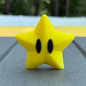 Super Mario Super Star - Desk Art, Gamer Decor, Retro Collectable, Birthday Gift