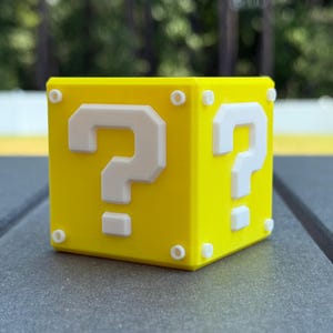 Super Mario Mystery Block - Desk Art, Gamer Decor, Retro Collectable, Birthday Gift
