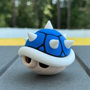 Super Mario Spiked Shell (Blue) - Desk Art, Gamer Decor, Retro Collectable, Birthday Gift