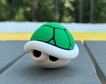 Super Mario Shell (Green) - Desk Art, Gamer Decor, Retro Collectable, Birthday Gift