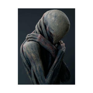 Disturbing Alien Poster | Creepy Creature Wall Art | Horror Sci-Fi Decor | Dark Aesthetic Print | Gift for Monster Fans