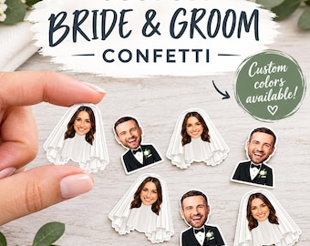Custom Bride & Groom Confetti - Personalized Wedding Decor