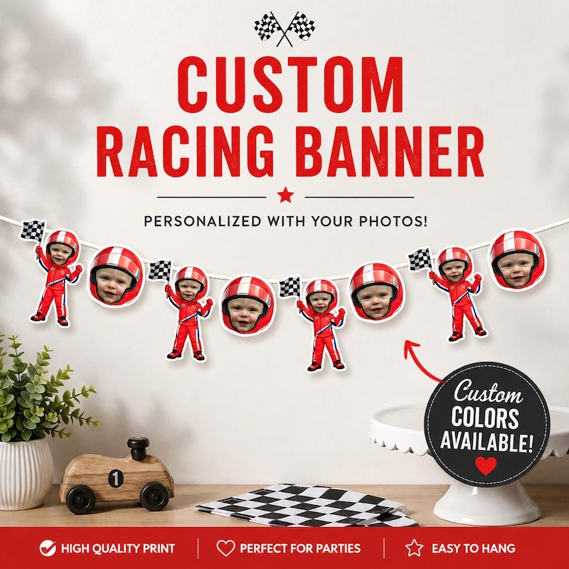 Car Racing Triangle Flags Racing Pennant Banners - Etsy