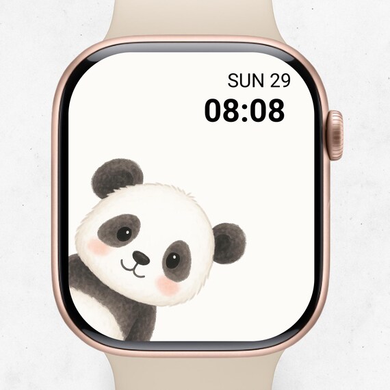 Apple Watch - panda Kawaii Apple Watch Wallpaper, Cute Panda Watch Face | Minimal
