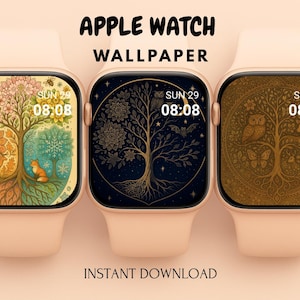 Apple Watch Wallpaper Flora and Animals Mandala, Tree of Life – Spiritual Nature Design for Meditation & Mindfulness