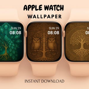Apple Watch Wallpaper Flora and Animals Mandala, Tree of Life – Spiritual Nature Design for Meditation & Mindfulness