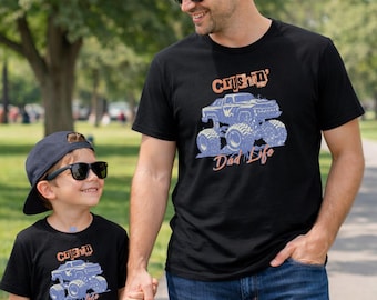 Matching Family Monster Truck Shirts, Daddy and Me Matching T-shirts, Monster Truck Dad Shirt, Trendy Dad Gift Father's Day, Truck Lover