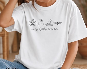 Comfort Color Spooky Mom Shirt, Mom Era Tee, Spooky Mom Vibes Shirt, Spooky Season Shirt, New mom Gift, Bat Shirt, Halloween Mom Shirt