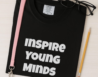 Koszulka z inspiracją „Inspire Young Minds”, prezent dla nauczyciela edukacji specjalnej, koszulka dla doradcy szkolnego, koszulka specjalisty ds. zachowań, świadomość autyzmu