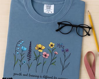 Comfort Color Neurodiversity Shirt for BACA Therapist ,Mental Health Gifts for Teacher, Positive Mindset Shirt for Teachers, SPED Teachers