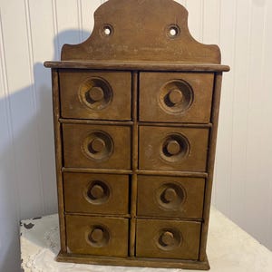 spice cabinet/apothecary cabinet, vintage 8 drawer