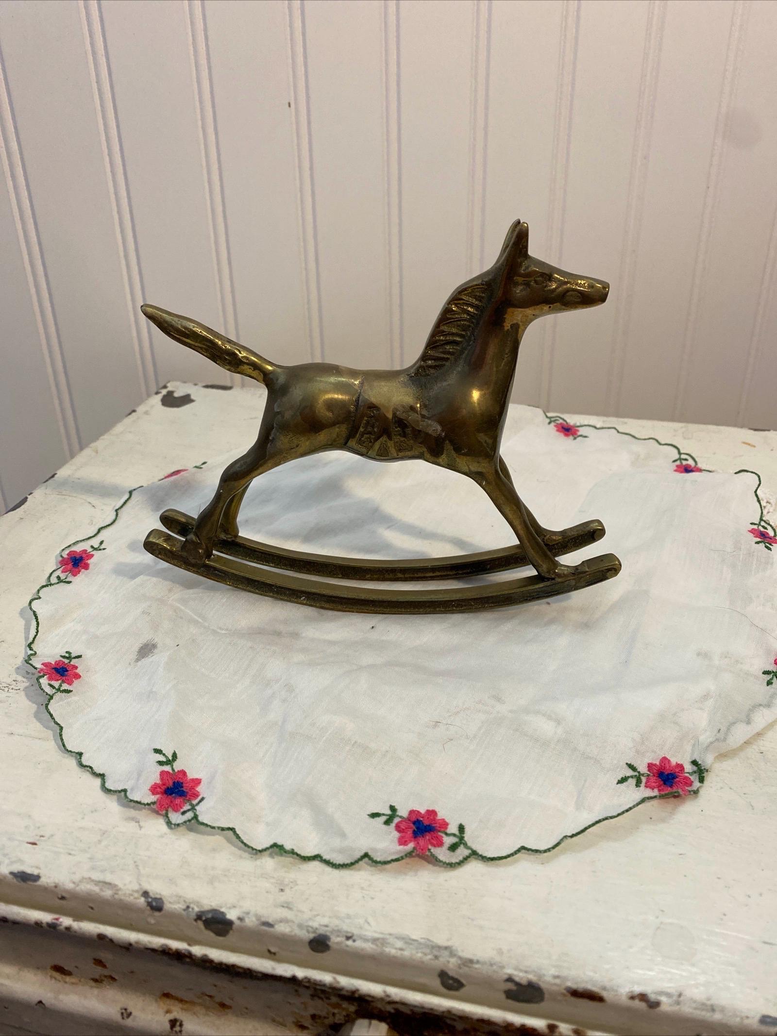 ヴィンテージの真鍮製ロッキングホース！ - Etsy 日本