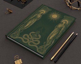 Hardcover Journal Matte Angelic Guardians | Spiritual gift, Size 5.75"x8"