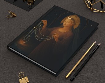 Celestial Storm Goddess - Hardcover Journal Matte | Spiritual gift, Size 5.75"x8"