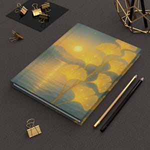 Hardcover Journale | Matte Elegant Botanical Notebook | Spiritual gift for Dreamjournaling | Size 5.75&quot;x8&quot;