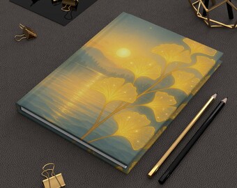 Hardcover Journale | Matte Elegant Botanical Notebook | Spiritual gift for Dreamjournaling | Size 5.75"x8"