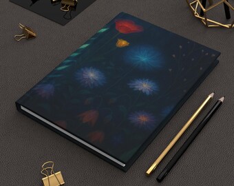 Hardcover Journal Matte Enchanted Nocturne  | Spiritual gift, Size 5.75"x8"
