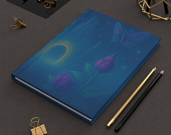 Hardcover Dream Journal Matte Starlit Gateway | Spiritual gift, Size 5.75"x8"