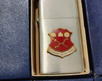 Vintage U.S. Army Medical Center of Excellence “Slim” Flip-Top Lighter U.S. Army Medical | New Old Stock | Original Box Vietnam Era
