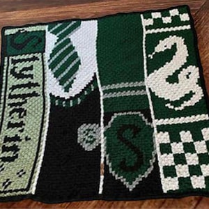Slytherin Afghan Crochet Pattern Amigurumi