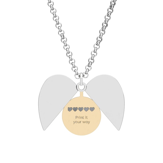 Hidden Message Heart Necklace, Engraved Pendant