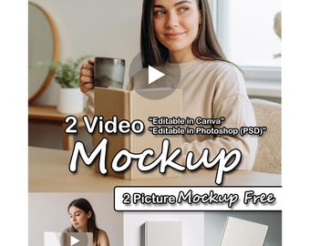 Hardcover Journal Product Video Mockup Template for POD Business Person Promo Marketing Animated and Etsy Sellers Editable 10-Second Mockup