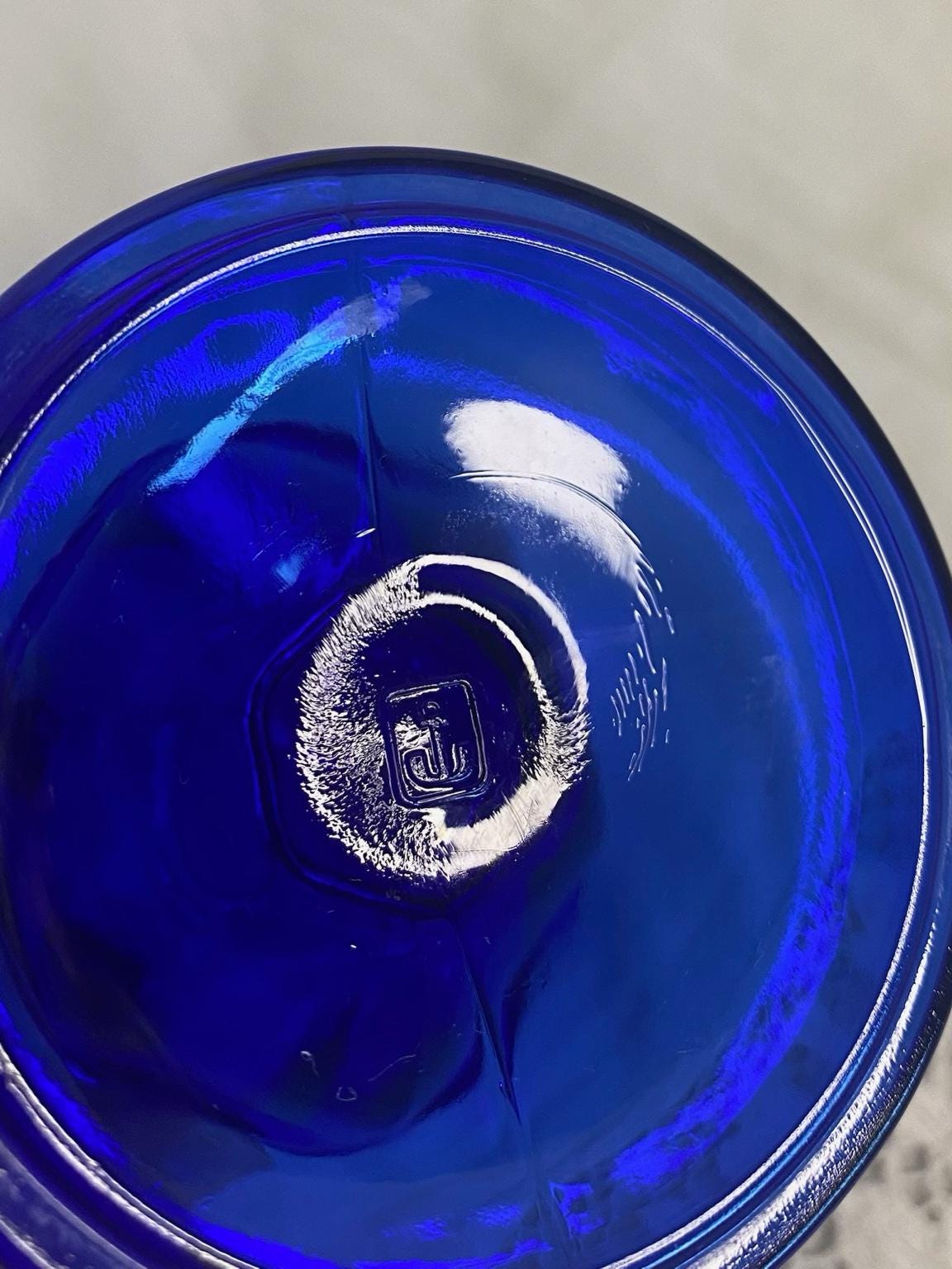 Vintage Anchor Hocking Cobalt Blue Glass Dessert Set: 26-piece