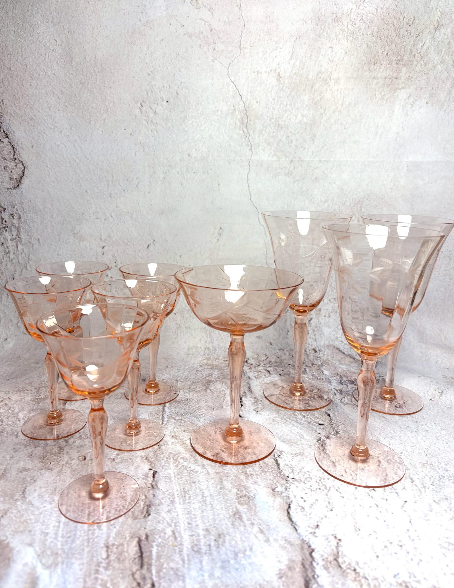 Blush Wine Glasses - Etsy