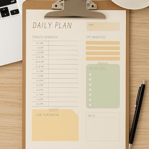 Fall Daily Planner | Hourly Schedule Printable | To Do List & Priority Tracker | Productivity Planner | Instant Download PDF