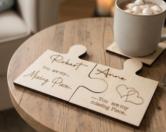 Personalised Puzzle Piece Coasters
