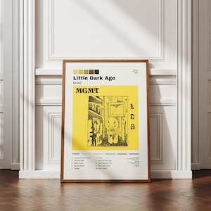 MGMT Little Dark Age Album Poster - Printable Wall Art - Bedroom Decor - Digital Download - Music Wall Art - Art Rock