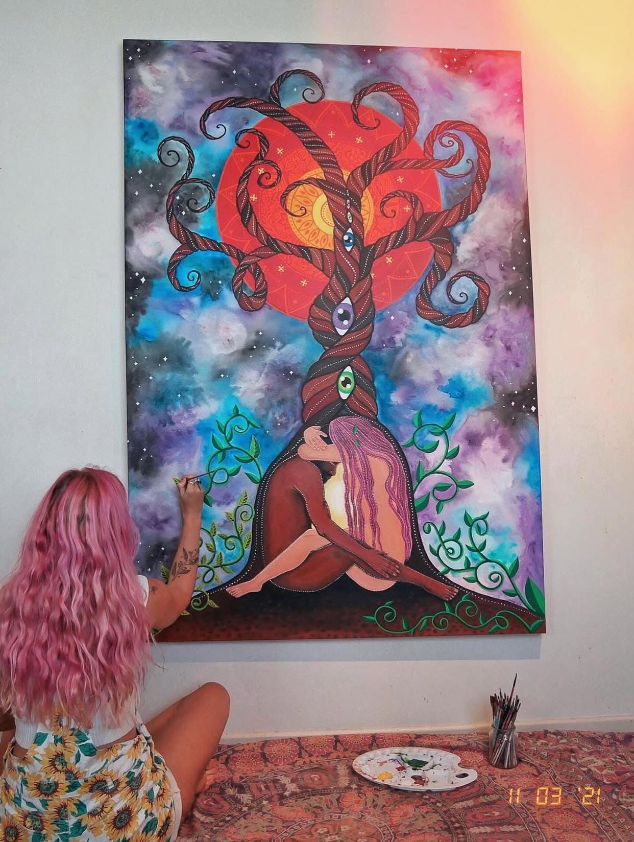Interconnected - Art Print by Lucy Campbell | Divine Union, Sacred