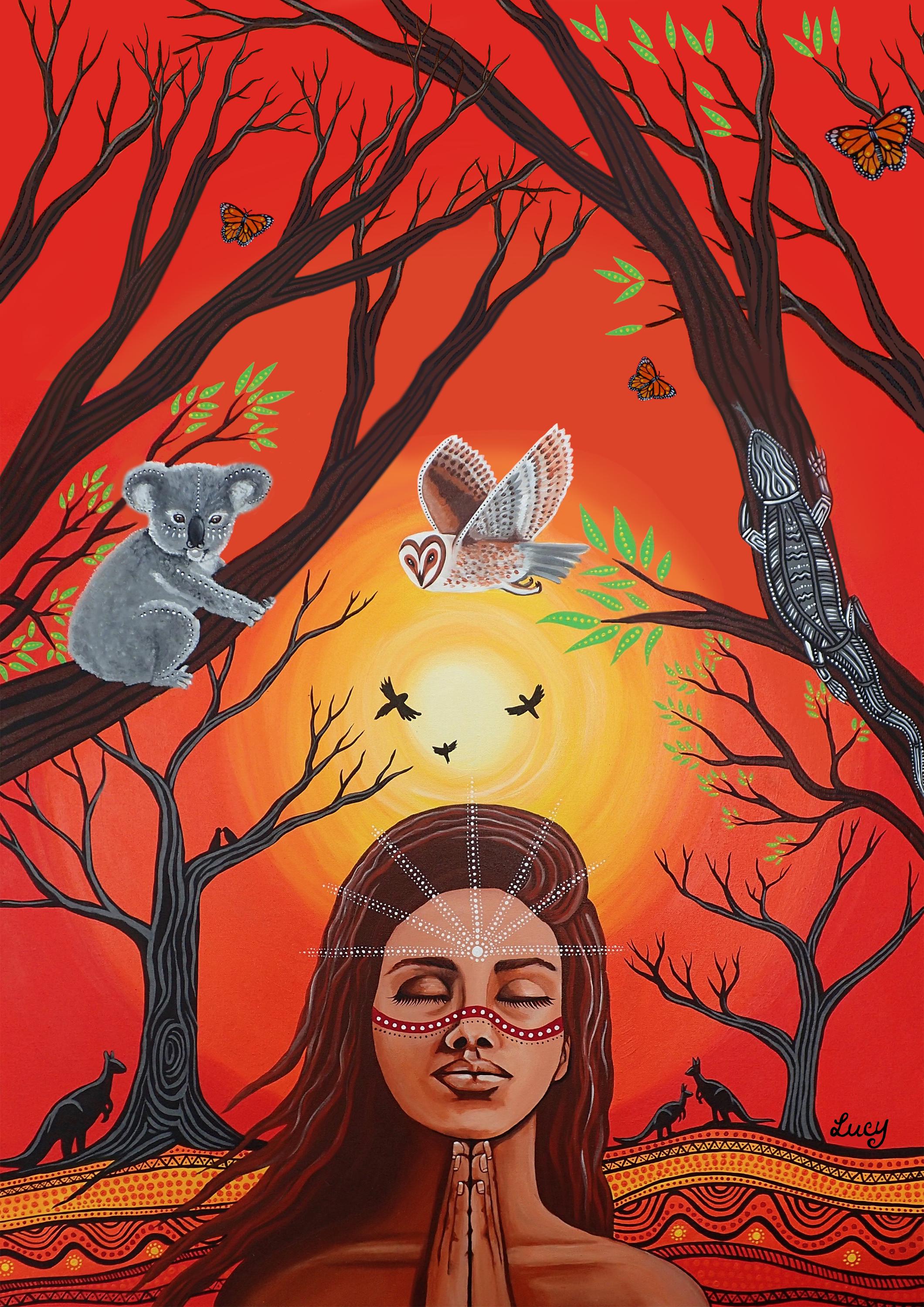 Bush Spirit - Art Print by Lucy Campbell | Australian Bushfire-inspired ...