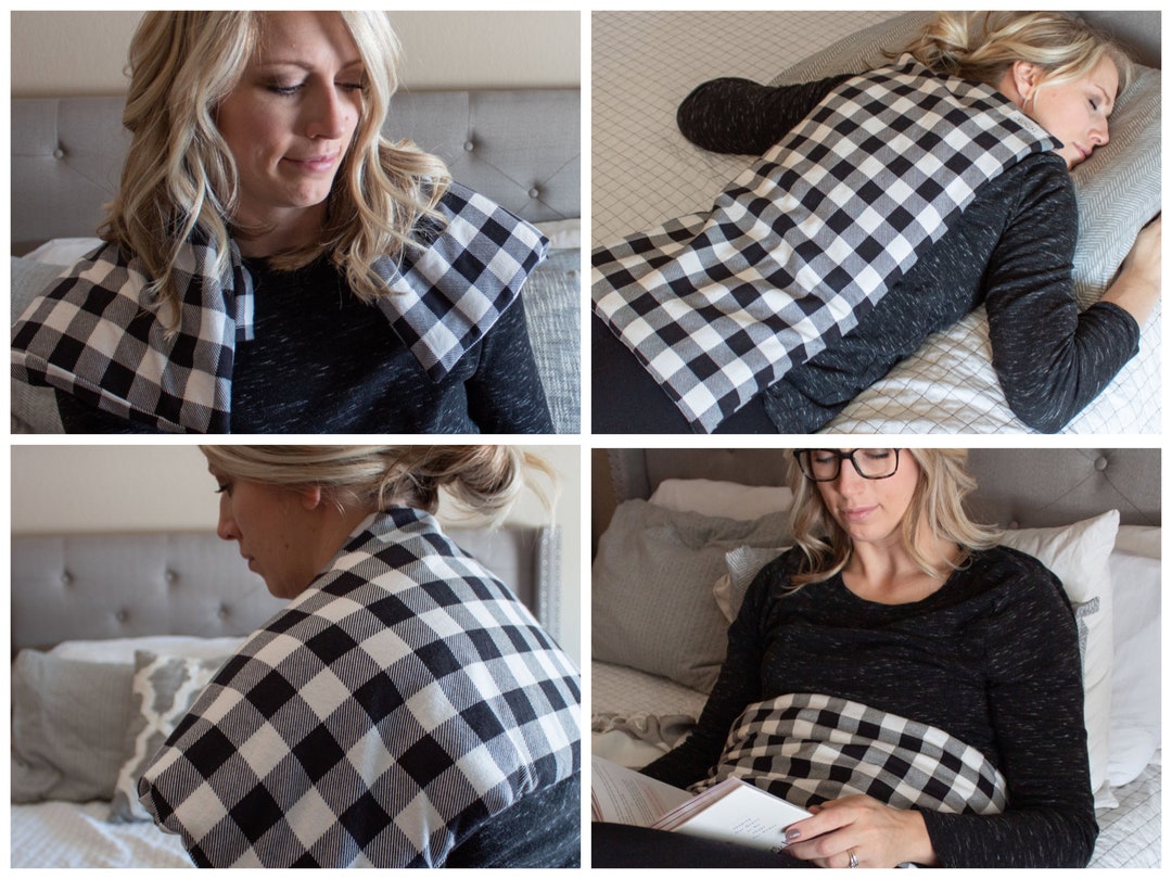 Extra Large Heating Pad Flax Seed Microwave Heat Pack Weighted Therapy Fibromyalgia Pain Relief