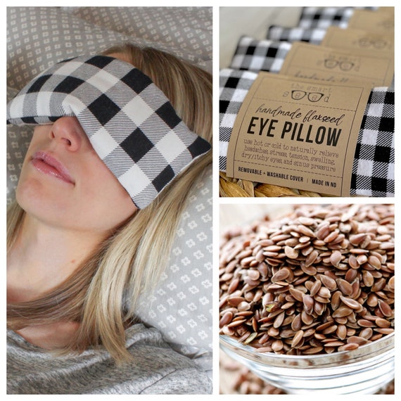 Flax Seed Eye Pillow Washable Cover Sleep Mask Eye Mask Etsy