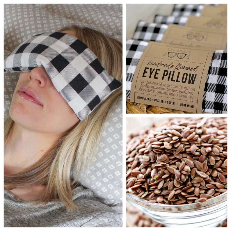 Flax Seed Eye Pillow Washable Cover Sleep Mask Eye Mask Etsy