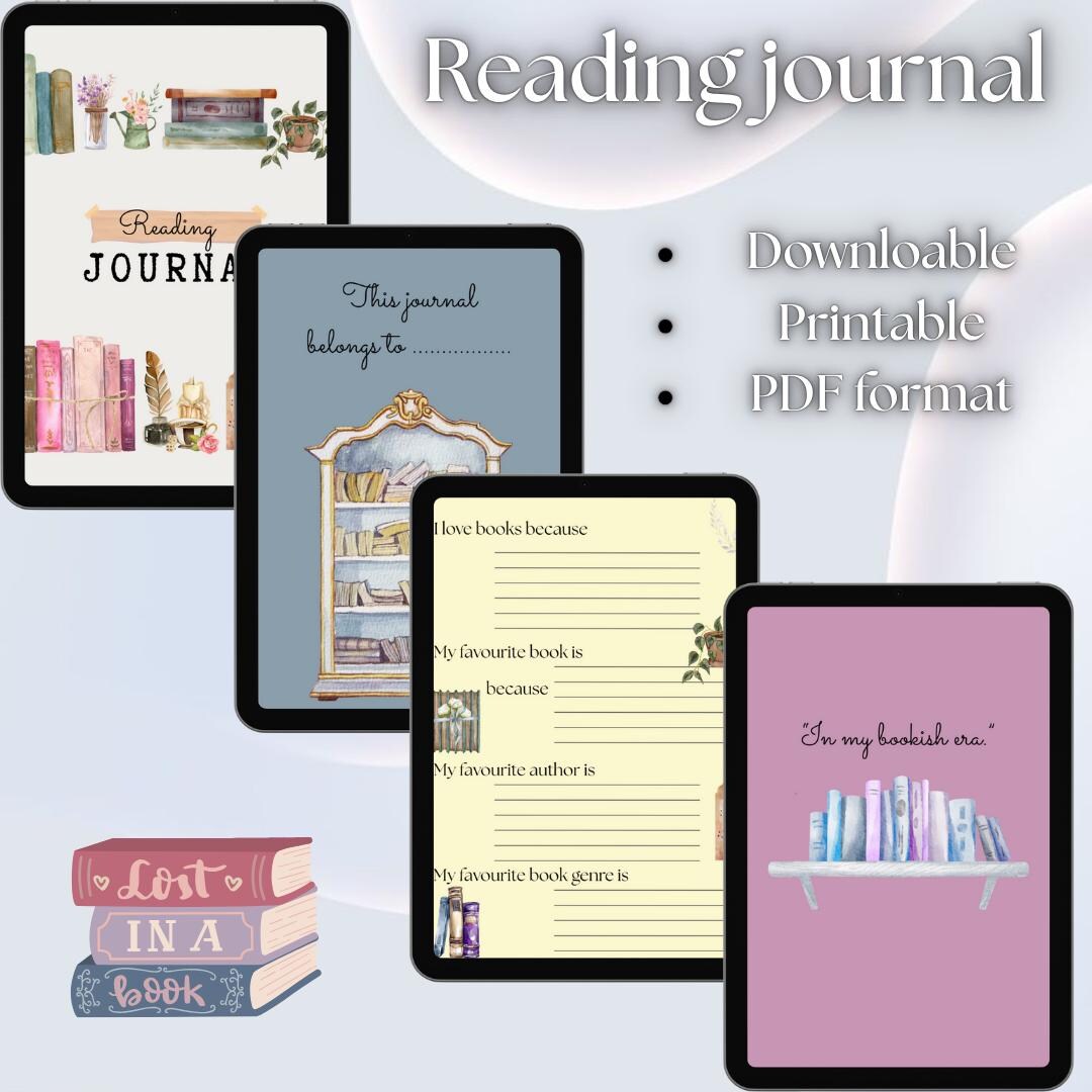 Cozy Reading Journal | Aesthetic Digital Book Log for Book Lovers ...