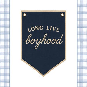 Boy Nursery Wall Art Set: Vintage Teddy Bear, Blue Plaid, Initial Print afbeelding 8