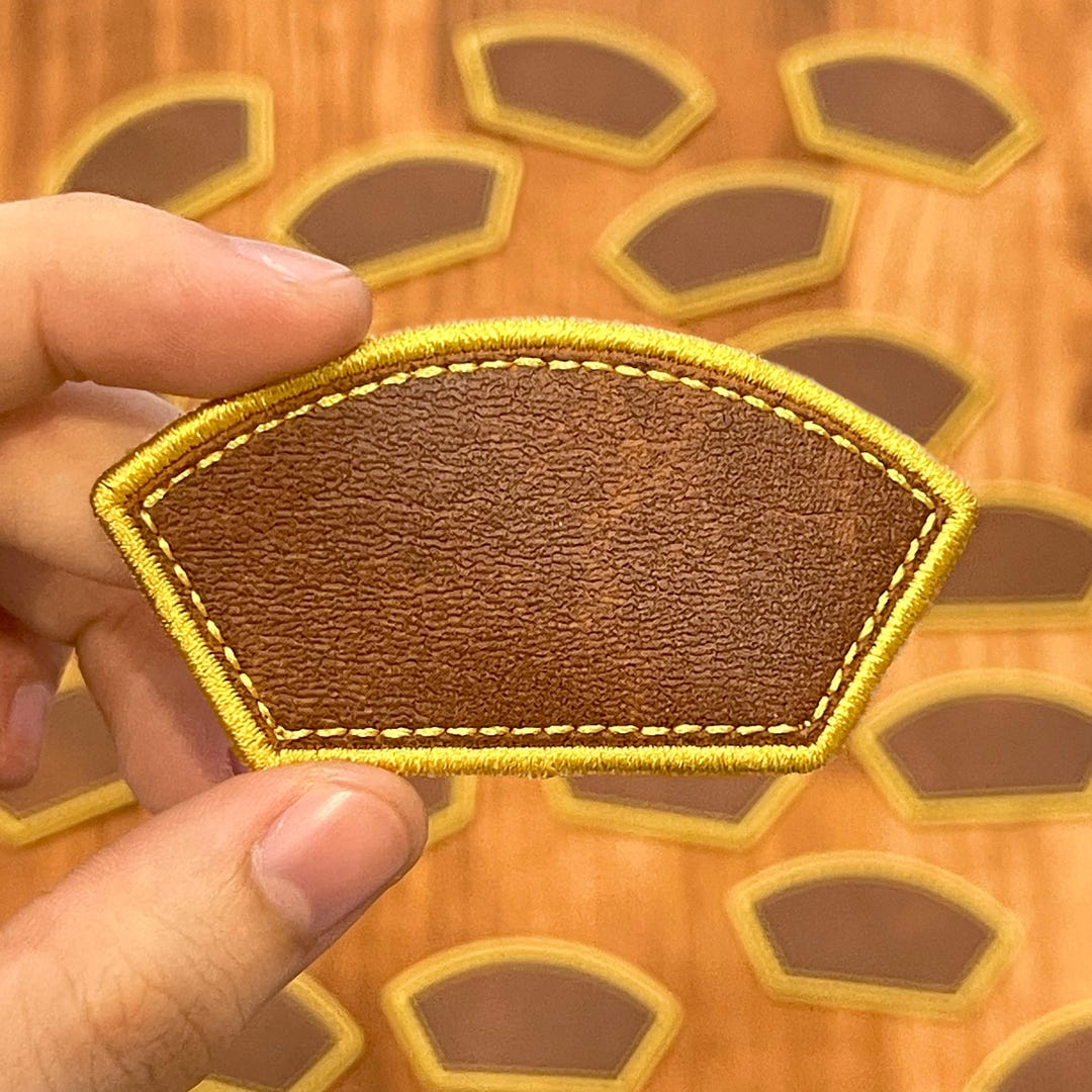 Embroidered Letherette Leatherette Patch, Embroidered Border, Laser Engraving Ready - Etsy