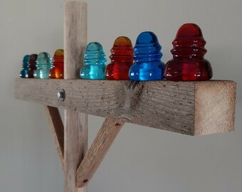 Beautiful Rare Tiny 1 Inch Amber Red Glass /& Cobalt Blue Glass Miniature Insulator Cap Scarce Hardware Salvage Vintage French Farmhouse