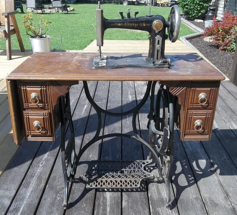 Eldredge B Treadle Sewing Machine 1800's Antique Etsy