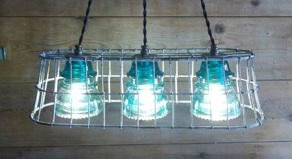 Country Farmhouse Chandelier Basket Ceiling Light Fixture Etsy