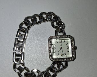New York & Company Black, Silver, and Clear Beaded Watch Trio NY&C 17591 Crystal Inlay Quartz Analog Women main image 4
