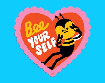 Bee Yourself vinyl sticker