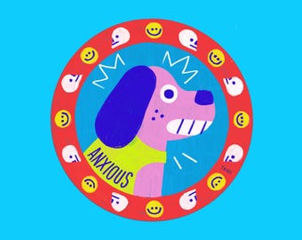 Anxious vinyl sticker