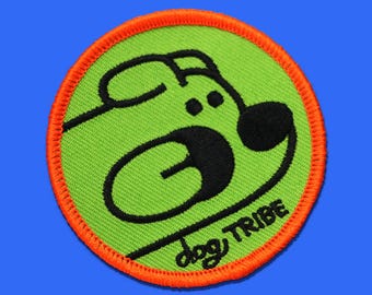 Dog Tribe embroidered iron on patch
