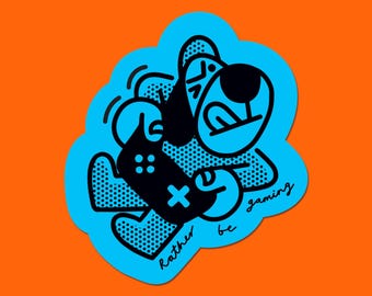 Rather be Gaming - durable glossy vinyl sticker